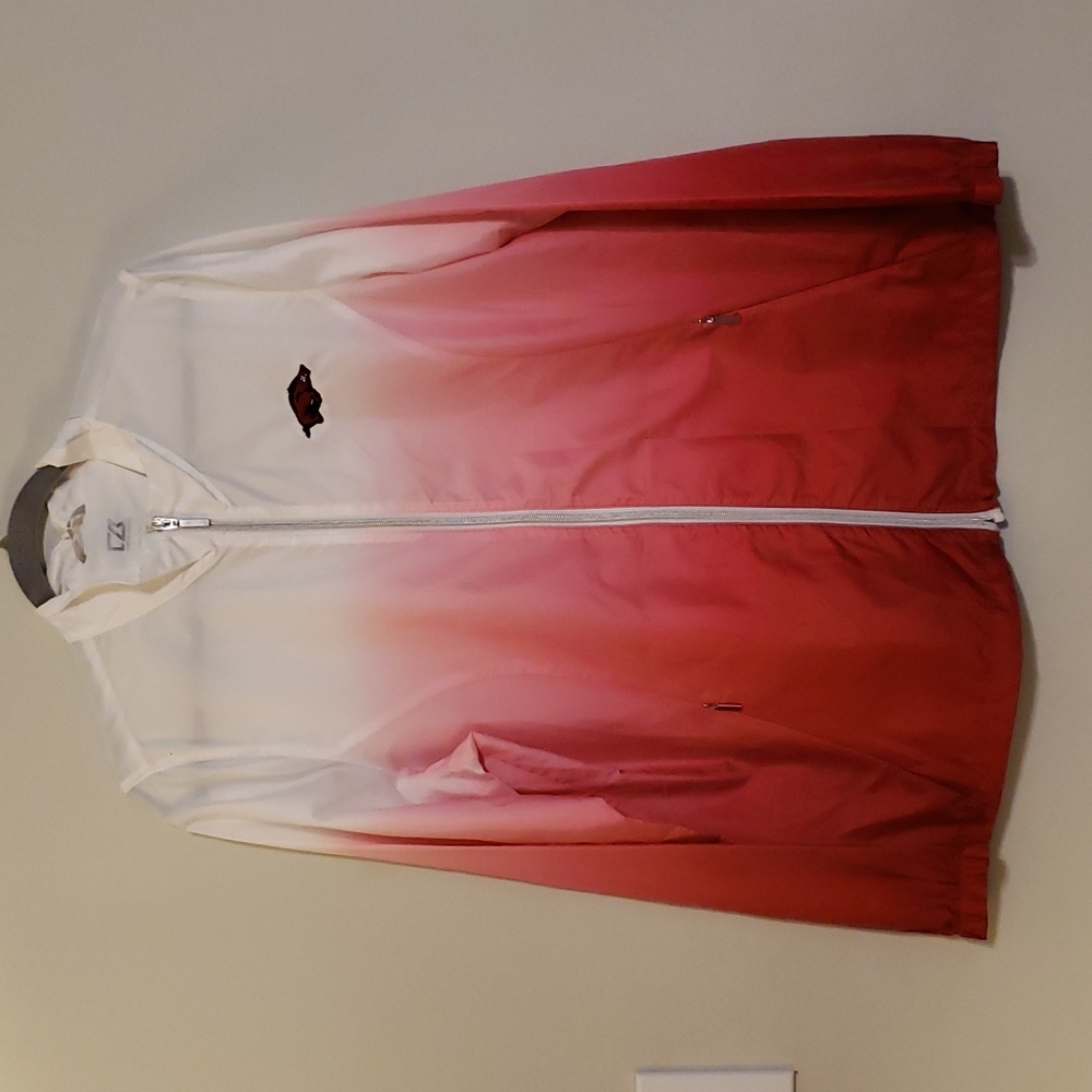 Women's Cutter & Buck Arkansas Razorbacks Ombre Rain Jacket